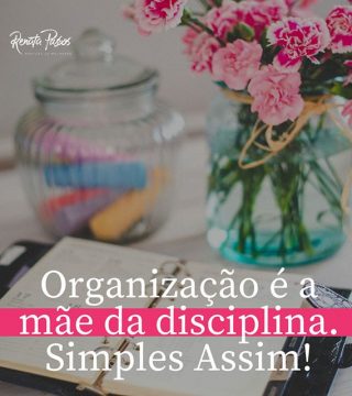 ORGANIZAÇÃO É A MÃE DA DISCIPLINA. SIMPLES ASSIM!